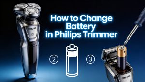 how to change battery in philips trimmer