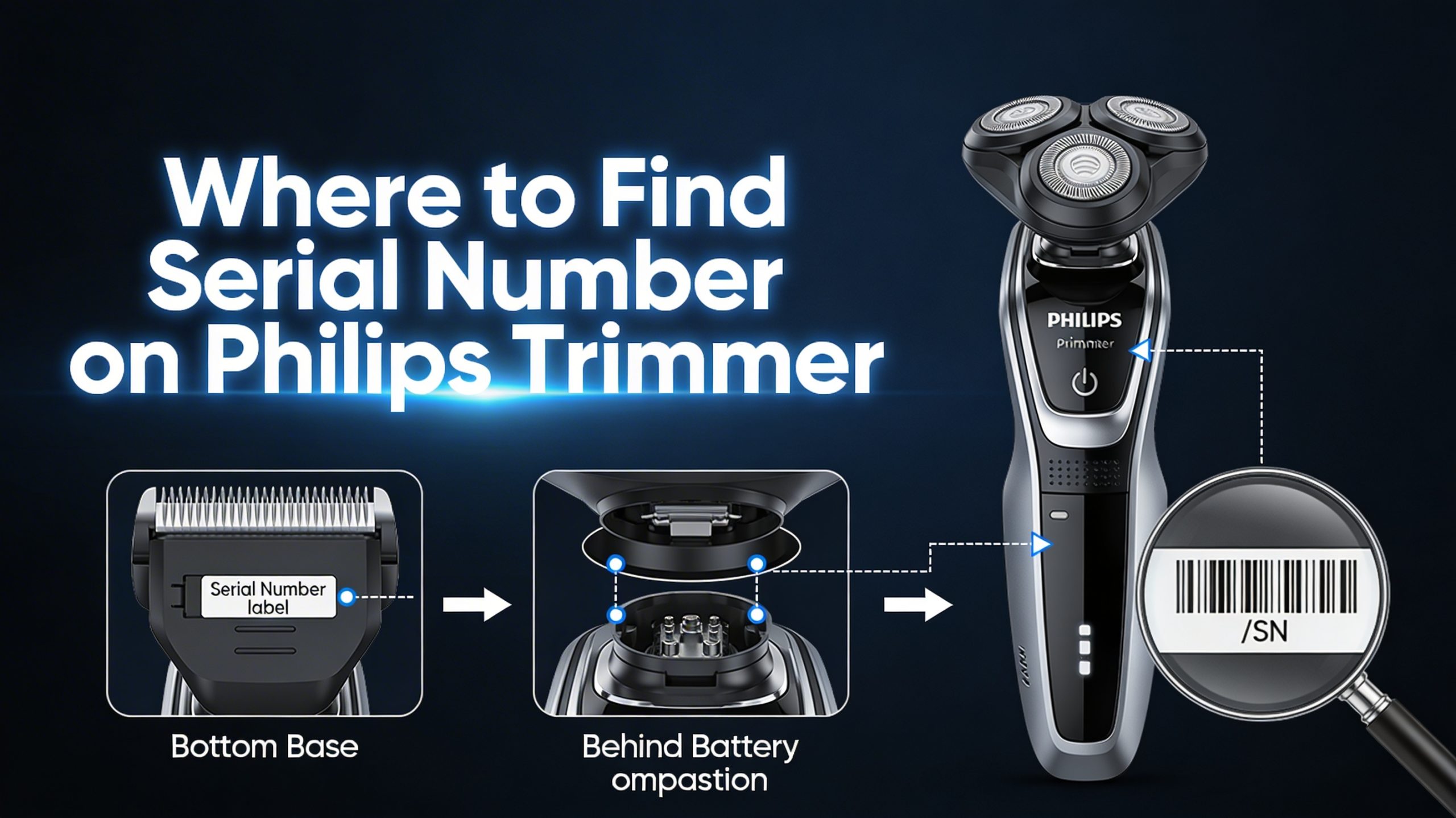 Where to Find Serial Number on Philips Trimmer